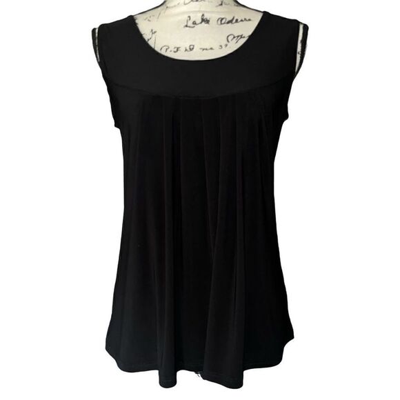 Carole Little black drape dress tank top small - Picture 1 of 5